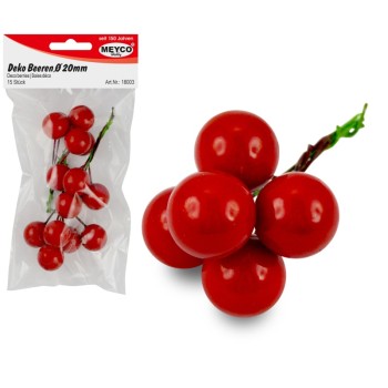 ΔΙΑΚΟΣΜΗΤΙΚΑ ΧΡΙΣΤΟΥΓΕΝΝΩΝ ΜΟΥΡΑ Φ20mm  ΣΕΤ 15τεμ.