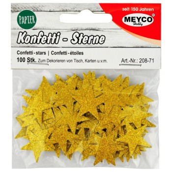 ΔΙΑΚΟΣΜΗΤΙΚΑ ΧΑΡΤΙΝΑ ΑΣΤΕΡΙΑ GLITTER ΧΡΥΣΑ Φ20mm 100τεμ.