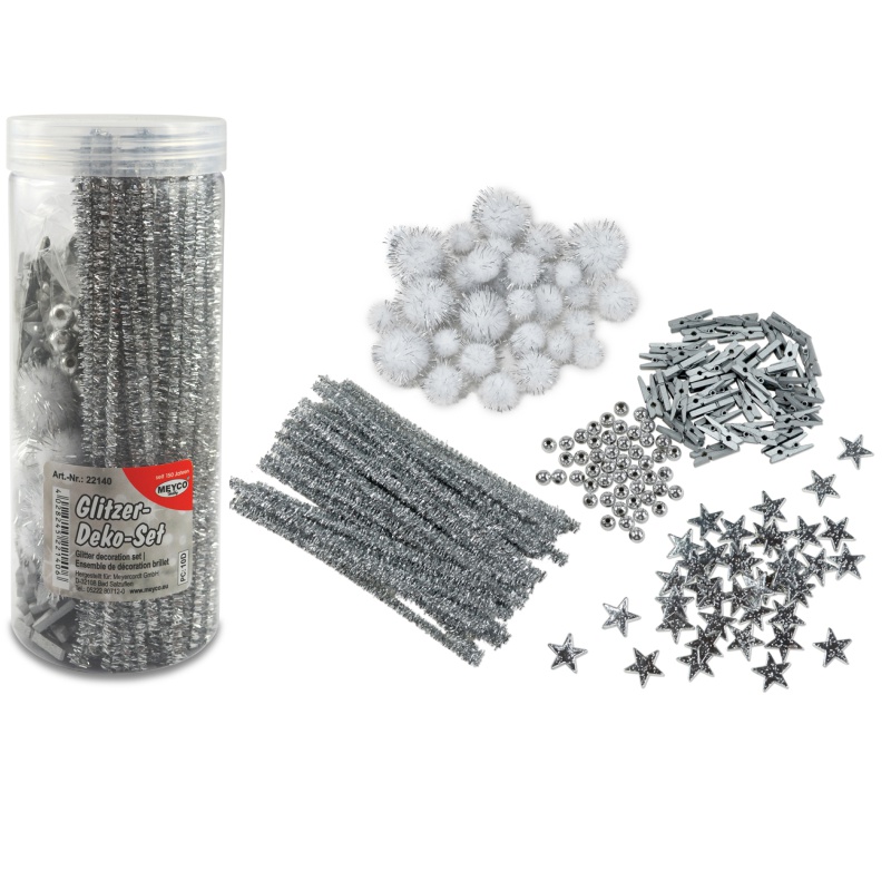 ΔΙΑΚΟΣΜΗΤΙΚΑ ΧΡΙΣΤΟΥΓΕΝΝΩΝ ΣΕΤ ΒΑΖΟ GLITTER ΑΣΗΜΙ