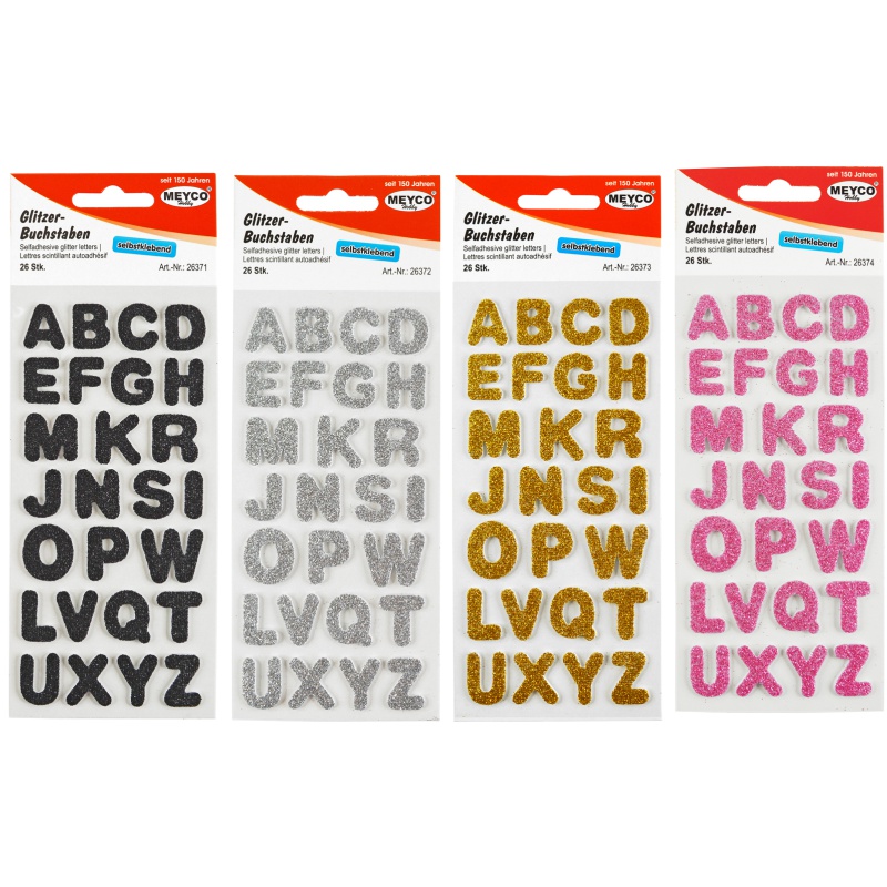 ΑΥΤΟΚΟΛΛΗΤΑ MEYCO ΓΡΑΜΜΑΤΑ GLITTER PUFFY