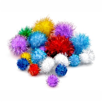 ΠΟΜ-ΠΟΜ ΡΟΜ-ΡΟΜ MEYCO ΜΕΤΑΛΛΙΖΕ Φ10-25mm (30τεμ.)