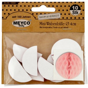 ΚΥΨΕΛΩΤΕΣ ΜΠΑΛΕΣ ΔΙΑΚΟΣΜΗΤΙΚΕΣ MEYCO 4cm 10τεμ. ΡΟΖ