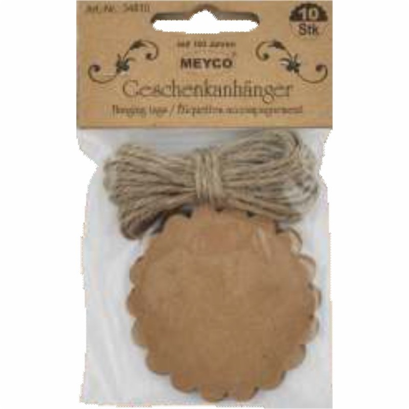 ΕΤΙΚΕΤΑ ΔΙΑΚΟΣΜΗΤΙΚΗ MEYCO ΚΡΕΜΑΣΤΗ ΚΡΑΦΤ ΣΤΡΟΓΓΥΛΗ ΣΕΤ 10τεμ. ΜΕ ΣΧΟΙΝΙ 3m