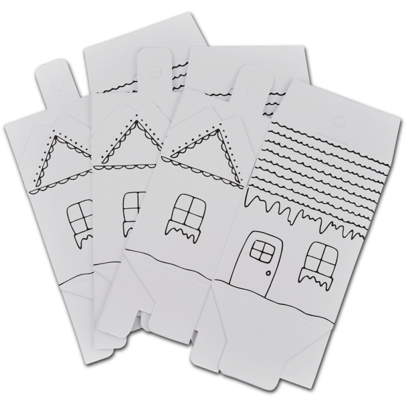 ΔΙΑΚΟΣΜΗΤΙΚΑ ΧΑΡΤΙΝΑ ΣΠΙΤΑΚΙΑ ΜΙΚΡΑ ΛΕΥΚΑ ΣΕΤ 6τεμ.