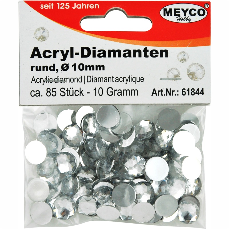 ΠΟΥΛΙΕΣ STRASS ΑΚΡΥΛΙΚΕΣ ΔΙΑΜΑΝΤΙ Φ 10mm 85τεμ.