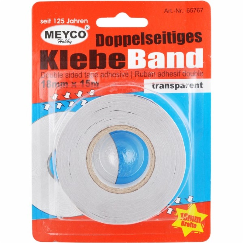 ΤΑΙΝΙΕΣ ΑΥΤΟΚ.ΔΙΠΛΗΣ ΟΨΕΩΣ ΔΙΑΦΑΝΗ 18mmΧ15m