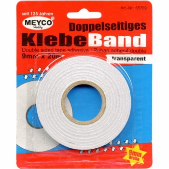 ΤΑΙΝΙΕΣ ΑΥΤΟΚ.ΔΙΠΛΗΣ ΟΨΕΩΣ ΔΙΑΦΑΝΗ 9mmΧ20m