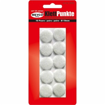 ΑΥΤΟΚΟΛΛΗΤΑ VELKRO ΣΤΡΟΓΓΥΛΑ ΛΕΥΚΑ 19mm 10τεμ.