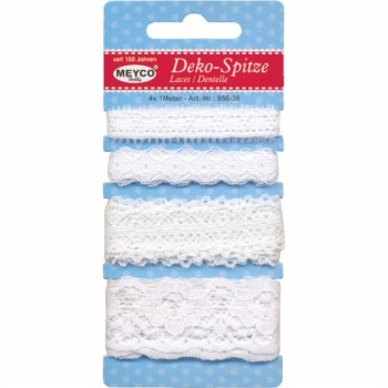 ΔΑΝΤΕΛΑ ΥΦΑΣΜΑΤΙΝΗ MEYCO ΛΕΥΚΗ ΣΕΤ 4τεμ χ 1m