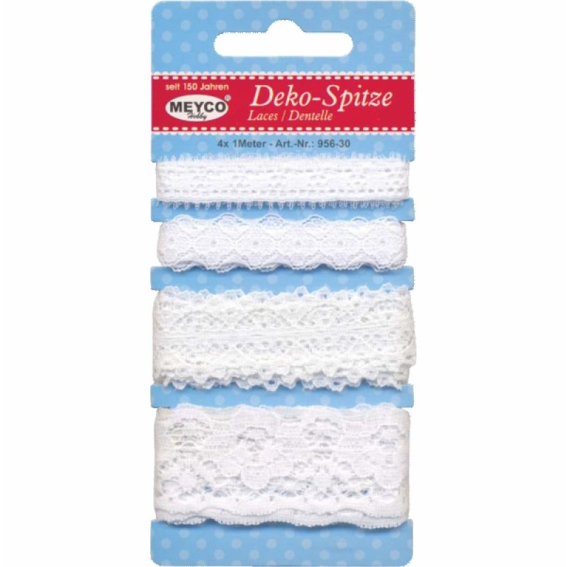 ΔΑΝΤΕΛΑ ΥΦΑΣΜΑΤΙΝΗ MEYCO ΛΕΥΚΗ ΣΕΤ 4τεμ χ 1m