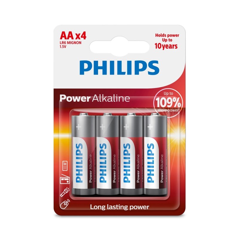 ΜΠΑΤΑΡΙΕΣ PHILIPS POWER ΑΛΚΑΛΙΚΕΣ ΜΙΝΙΟΝ ΑΑ ΜΠΛΙΣΤΕΡ 4 τεμ.