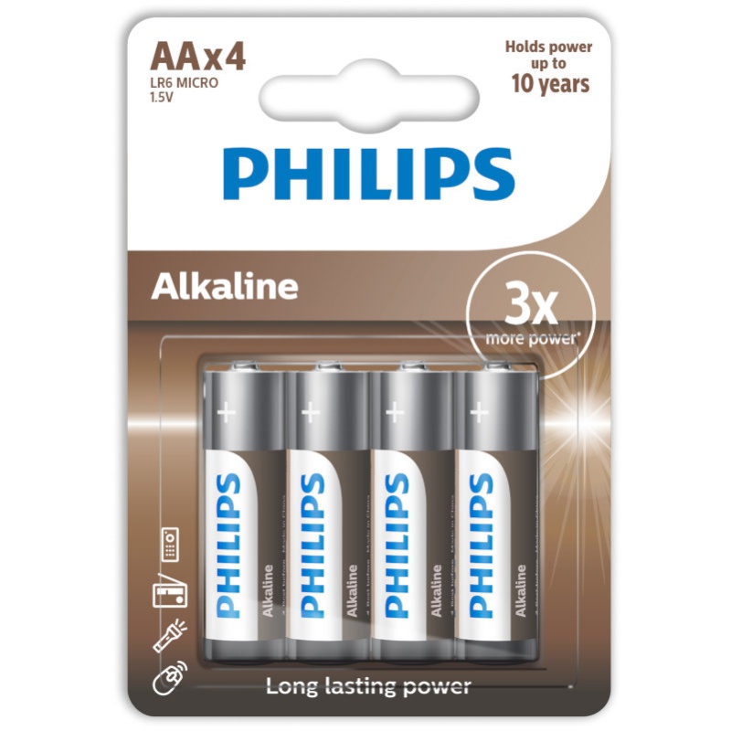 ΜΠΑΤΑΡΙΕΣ PHILIPS ΑΛΚΑΛΙΚΕΣ ΜΙΝΙΟΝ ΑΑ ΜΠΛΙΣΤΕΡ 4 τεμ.