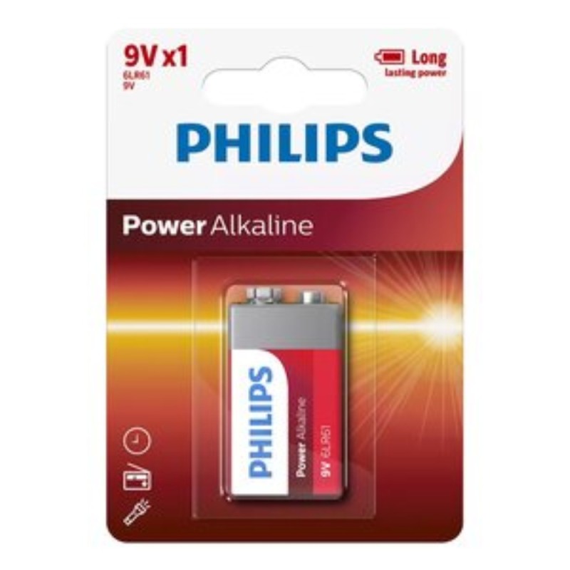ΜΠΑΤΑΡΙΕΣ PHILIPS ΑΛΚΑΛΙΚΕΣ 9V ΜΠΛΙΣΤΕΡ 1 τεμ.