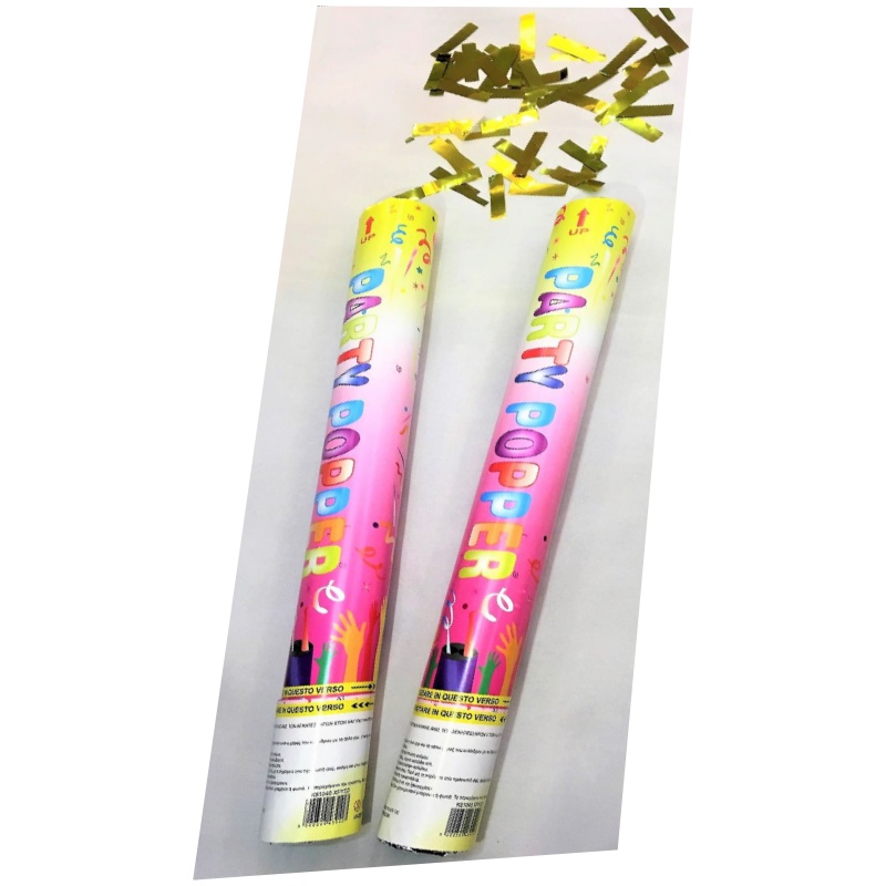 ΚΑΝΟΝΑΚΙ COMFETI ΚΥΛΙΝΔΡΟΣ 40cm ΜΕΤΑΛΙΖΕ ΧΡΥΣΟ