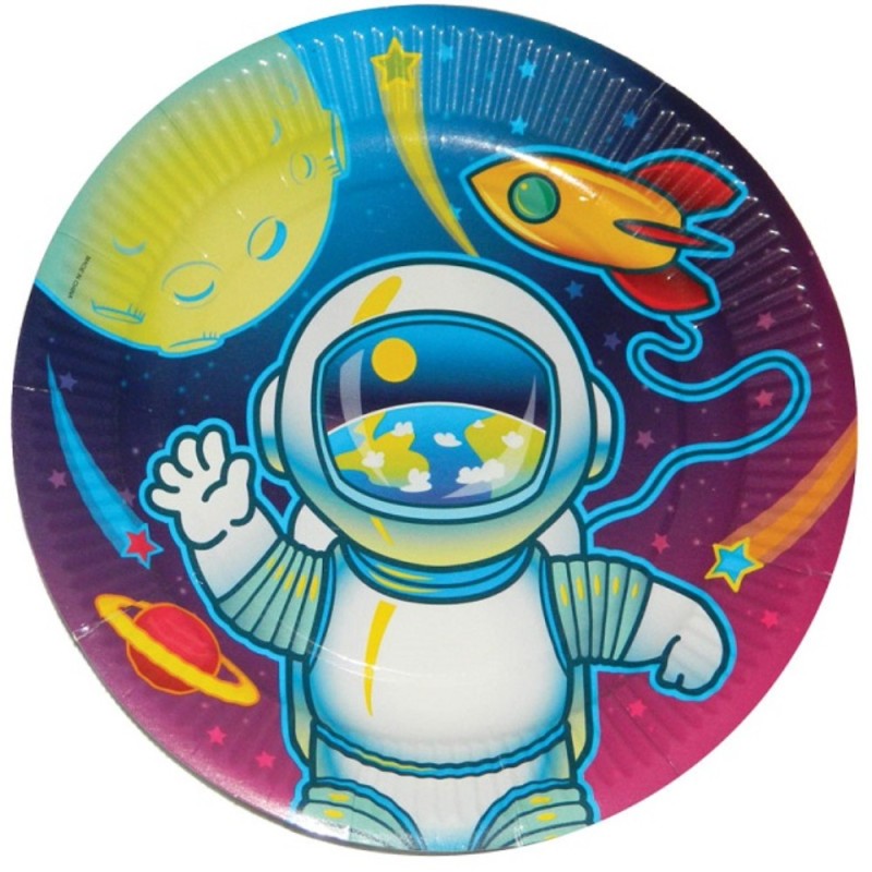 ΠΙΑΤΑ ΧΑΡΤΙΝΑ ΠΑΡΤΥ ΑΣΤΡΟΝΑΥΤΗΣ 9'' 6τεμ.