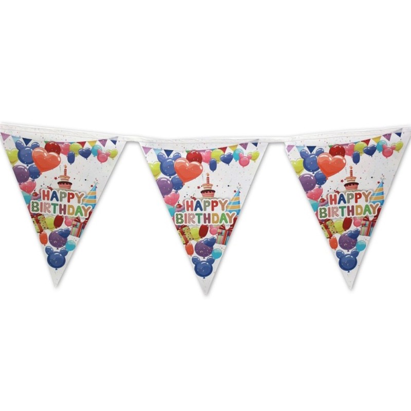 ΓΙΡΛΑΝΤΕΣ ΣΗΜΑΙΑΚΙΑ HAPPY BIRTHDAY ΜΠΑΛΟΝΙΑ 3m