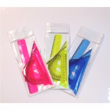 ΤΡΙΓΩΝΑ ΣΕΤ ΕΓΧΩΡΙΑ Νο 1 ΧΡΩΜΑΤΙΣΤΑ (ροζ,γαλάζιο,λαχανί)