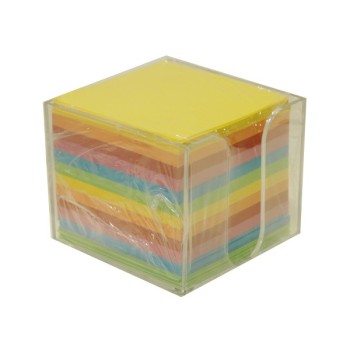 ΧΑΡΤΑΚΙΑ ΚΥΒΟΥ ΧΡΩΜΑΤΙΣΤΑ 9x9cm ΣΕ ΠΛΑΣΤΙΚΗ ΒΑΣΗ  (600φυλ-90gr)