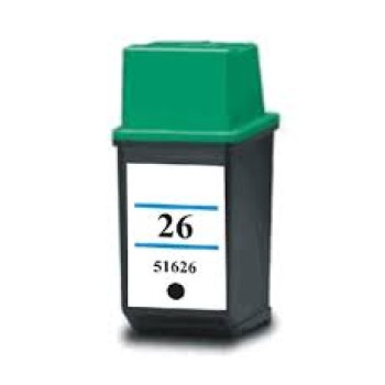 Ink cartridge Black replaces HP 51626A, 26