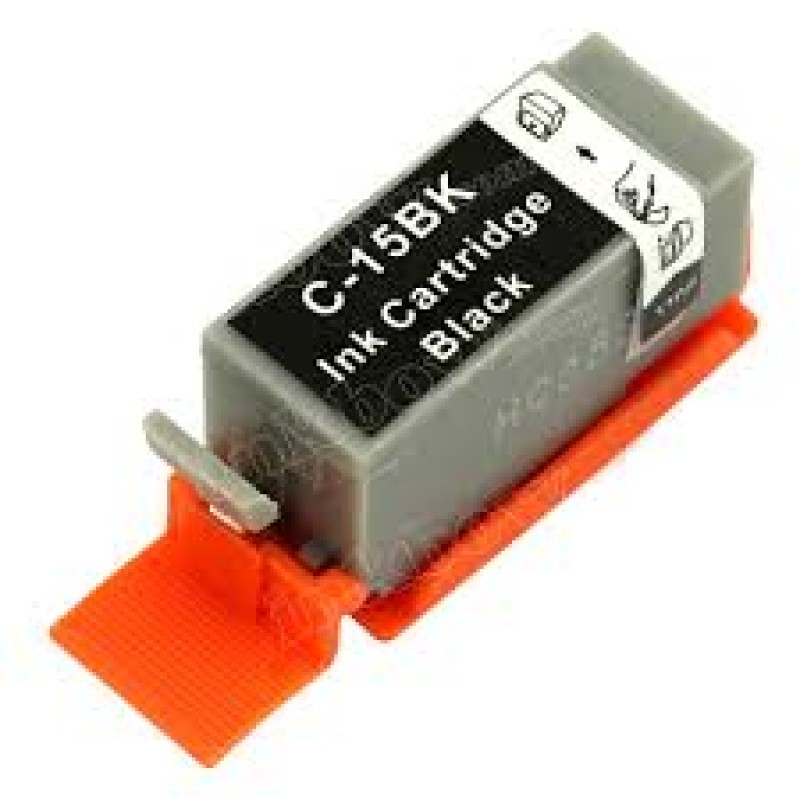Ink cartridge Black replaces Canon 8190A002, BCI15BK