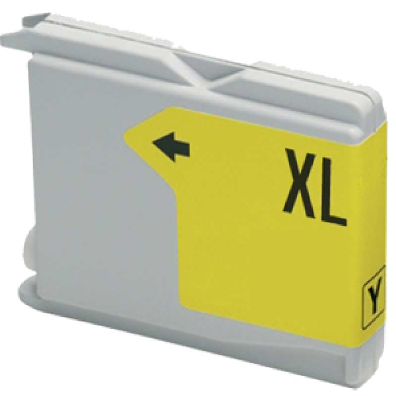 Ink cartridge Yellow replaces Brother LC1100Y / LC980Y, LC61