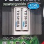 Battery charger for Toshiba rechargeable batteries AA-AAA (2 Batteries AA 2000mAH INCLUDED)